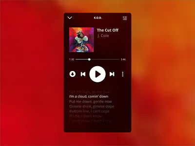 Daily UI #009 Music Player app daily 100 challenge design ui