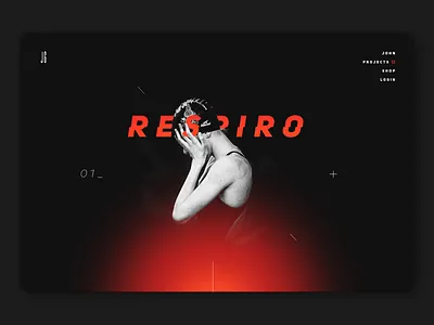 Respiro - UI/UX website layout animation app brand character design flat identity interaction design layout design lettering logo minimal red type typography ui ux ui desgin ux design web website