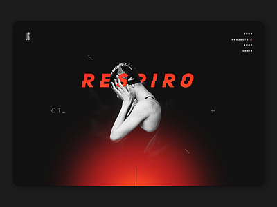 Respiro - UI/UX website layout animation app brand character design flat identity interaction design layout design lettering logo minimal red type typography ui ux ui desgin ux design web website