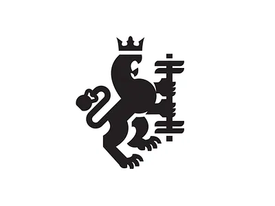 Gym Mark bodybuilder coatofarms crossfit gym kettle bell kettlebell lion logo strength strong training