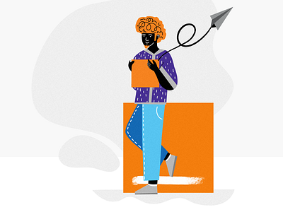 Character affinitydesigner character iampof illustration orange senegal