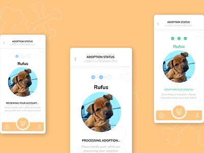 puppy adoption app ios mobile mobile app nav bar status update statusbar