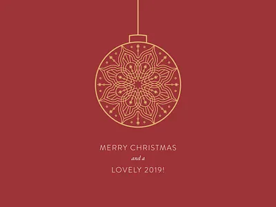 Merry Christmas! christmas christmas ball christmas card clean geometry graphic design holiday illustration mandala minimal red symmetric vector