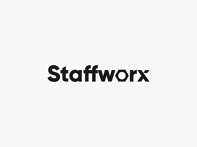 Staffworx Wordmark - Unused bolt branding clean cleveland company concept construction custom design locknut logo nut simple staff staffing staffworx tradesman unique unused wordmark