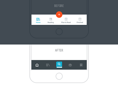 Bookstack Tab Bar icons ios iphone navigation ui