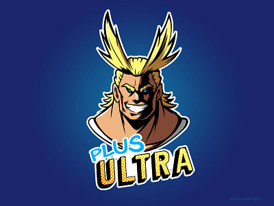 All Might Plus Ultra all might anime comic draw hero logo