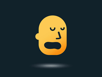 Yawn character design emoji face head icon illustration vector