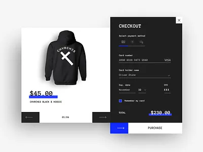 Daily UI #002 002 100 daily ui black white clothes shop daily 100 challenge daily ui 002 dark design minimalism ui ux