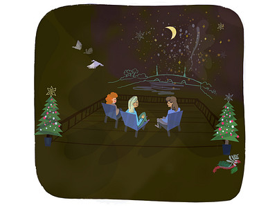 Happy hollidays article book illustration cartoon christmas ill illustraion illustrator lifestyle magazine