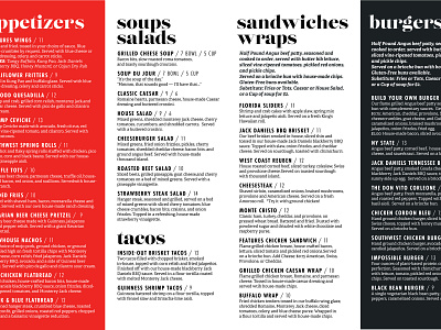 Gastropub Menu WIP 2 bar branding design food gastropub menu re branding restaurant typography wip work in progress