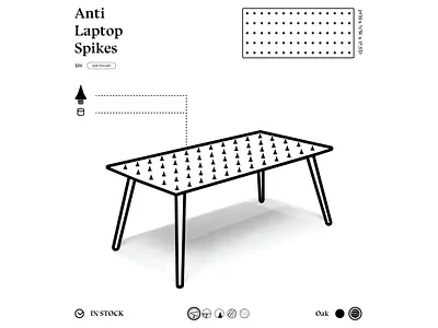 Anti-Laptop Table black black white clean design flat furniture icon illustration illustrator minimal type typography ui ux vector web website