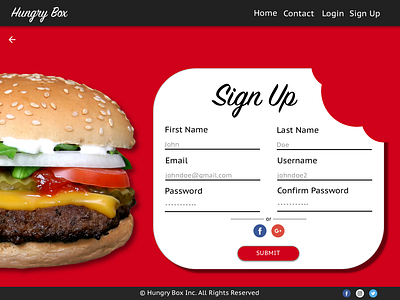 Daily UI Challenge #001 - Sign Up creative daily001 dailyui dailyui001 design desktop food food app ui ux ux designer ux ui design visual design web website