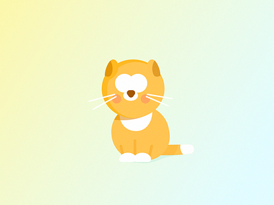 Orange the cat artwork cat clean design icon icon artwork illustration orange vector