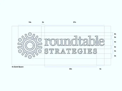Final Roundtable lockup black and white brand brand identity branding designs geometric grid logo logo design mark minimal minimal design minimalist modern simple structure