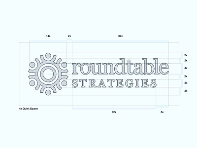 Final Roundtable lockup black and white brand brand identity branding designs geometric grid logo logo design mark minimal minimal design minimalist modern simple structure