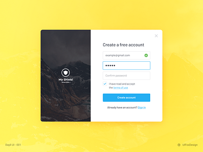 Dayli UI - #001 Sign Up challange dayliui design figma ui