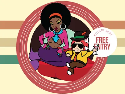 Mambo Jambo animal character illustration mascot retro