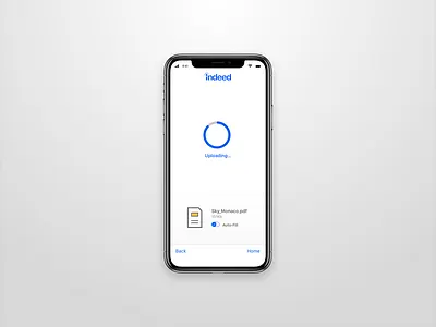 Upload • Indeed Resumé • Day 031 app branding creative dailyinspiration dailyui design digitaldesign flat inspiration interface minimal mobile mobiledesign prototype ui userexperience ux uxui vector web
