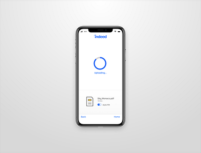 Upload • Indeed Resumé • Day 031 app branding creative dailyinspiration dailyui design digitaldesign flat inspiration interface minimal mobile mobiledesign prototype ui userexperience ux uxui vector web