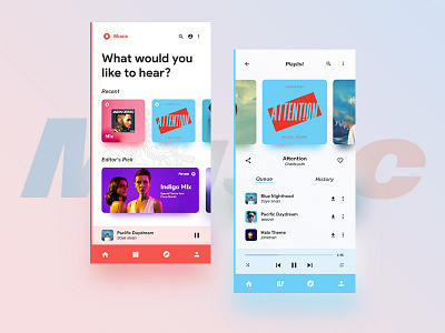 Music App animation app cool design illustration music popular trending ux