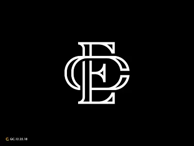 CE Monogram brand branding clean golden ratio grid logo mark modern monogram process