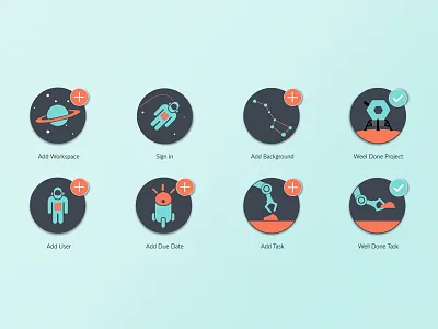 Taskly icons design app graphic design icons space specs taskly ui ux web