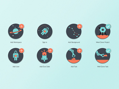 Taskly icons design app graphic design icons space specs taskly ui ux web