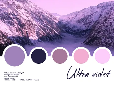 Design Challenge - 42 palettes in 42 days | Day 32 42 42 days 42 palettes 42 palettes in 42 days adobe illustrator cc color color palette colour palette daily challenge design challenge designchallenge dribbble design challenge free resource lilac pink purple violet