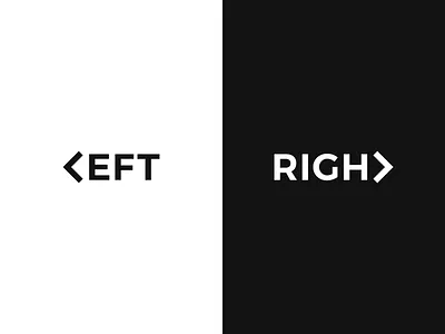 Left - Right creative design letter logo