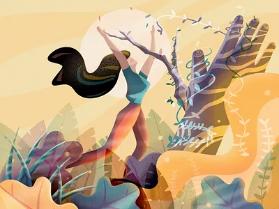 All Things Blooming concept design illustration modern scene creator storytelling visual art web