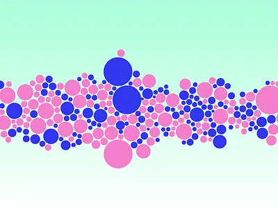 🔵How to... 🔵 blue bubbles chart circle cluster data visualization dataviz dot dot pattern dots gradient graph group illustration illustrator infographic pattern pink