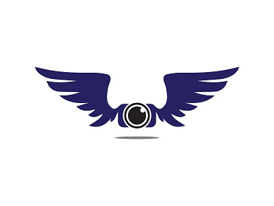 Wings Camera l Logo Design brand camera camera lens design lens logo wing wings