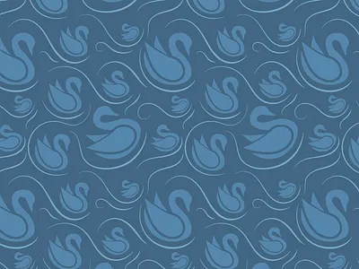 Seven Swans a Swimming graphic design pattern pattern design