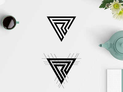 R Triangle art awesome brand branding company design designer dualmeaning graphic hidden meaning icon illustration inspiration letter r logo logotype monogram triangle typography vector