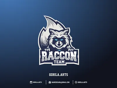Raccon Esport Logo Gaming Dribbble esport esportlogo gaming gaminglogo logo raccon raccon logo sport logo team team logo vector