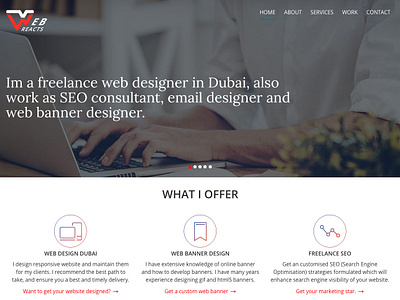 Webreacts - Freelance web design Dubai dubai freelance freelance web designer freelance web developer freelancer web design website