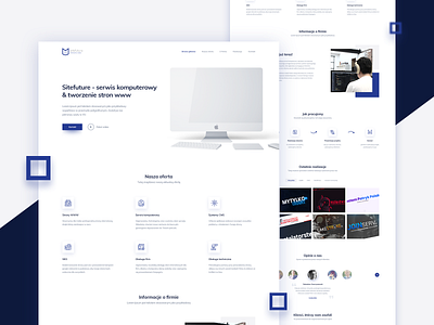 Sitefuture - Landing Page 1.0 blue clean design developement landing landing page minimal page simple web web design website