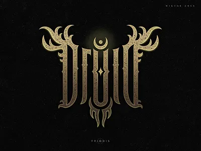 druid clothing druid fantasy game high style lettering logo logotype magic music tshirt typography warcraft wiktor ares wow