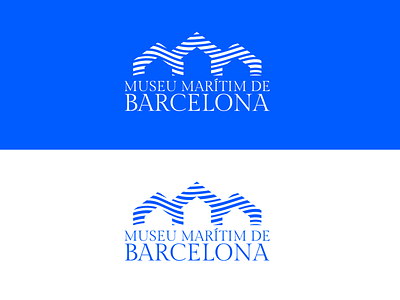 Museu Marítim de Barcelona blue blue and white branding color color bars graphic design graphic design brand logo museum pattern sea symbol wave
