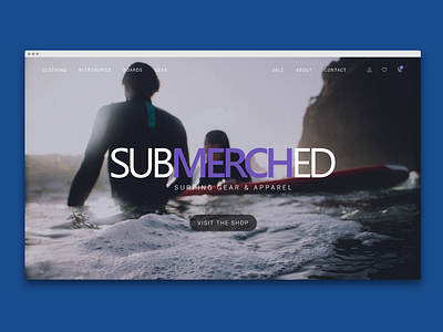 SUBMERCHED - Surfing Gear & Apparel ecommerce surfing webdesign webshop