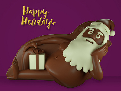 Happy Naughty Holidays 3d character character design cinema 4d design illustration render