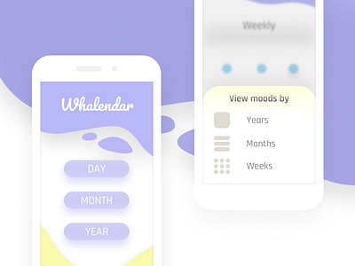 Whalendar app app concept app design ui ux ui design