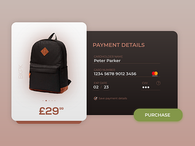 DailyUI #002 - Checkout dailyui dailyui002 design form interface payment ui ux