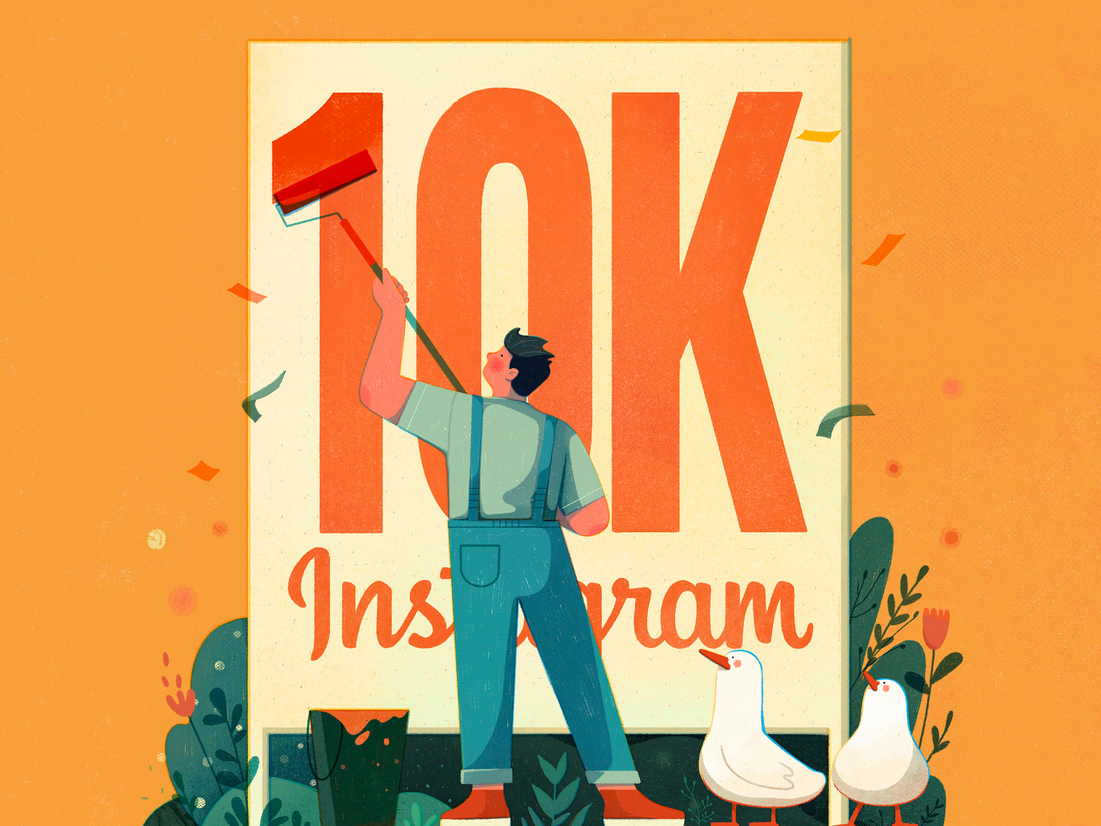 Instagram 10K followers by Uran Duo on Dribbble