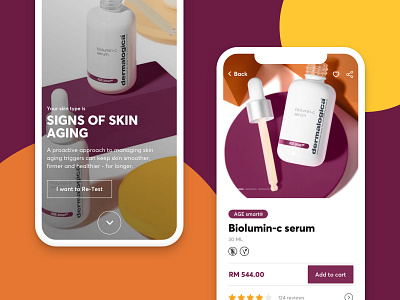 Dermalogica - Pitch project app design ecommerce skincare ui ux