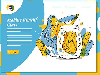 Making Kimchi kimchi landing page ui ux vector