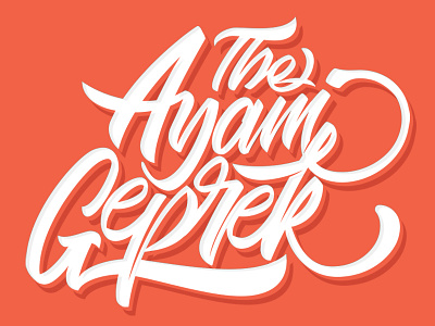 The Ayam Geprek branding brush calligraphy calligraphy font graffiti hand lettering handwriting handwritten illustration lettering logo logotype script type typeface typography