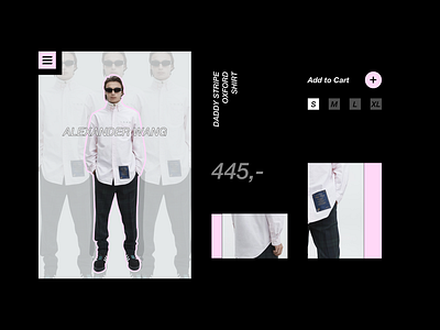 Alexander Wang Productpage Concept alexander wang clothing fashion interface product ui web website