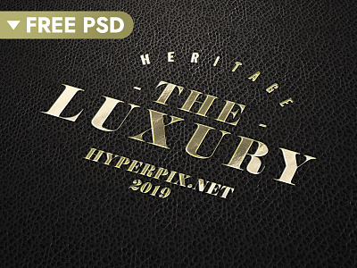 [FREE DOWNLOAD] Luxury Logo Mockup design download free freebie gold gold foil leather logo logo mockup luxury mock up mockup photoshop presentation psd template typography