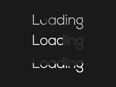 Loading concept design designer letters logo simple typography vector